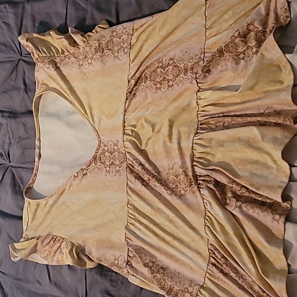 Snake print baby doll shirt